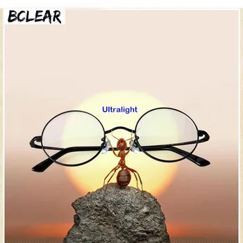 BCELAR Чист Титан Възстановяване на старите Начини Рамки За Очила Мъжки Оптика Късогледство Кръг Рамки За Очила госпожо Рамки За Очила Ретро
