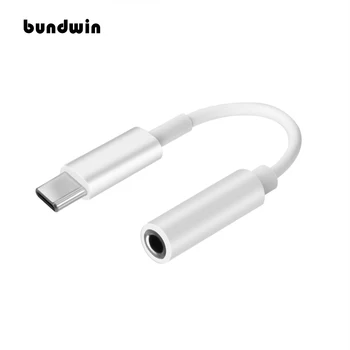 bundwin Тип C, с Щепсел с 3.5 мм Жак Женски Аудио Aux Кабел USB C 3.5 мм Слушалки, Адаптер за Слушалки за Huawei P20 P30 Pro