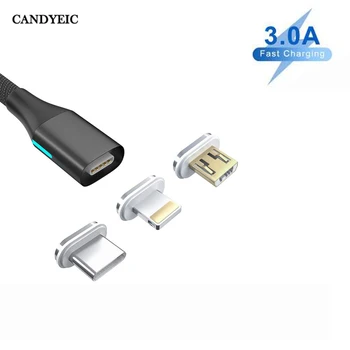 CANDYEIC C USB Зарядни Устройства на Магнитен Кабел за Samsung Galaxy XCOVER FIELDPRO C Кабел Type C Магнитно Зарядно Устройство