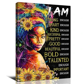 Diamond Изкуство Африканска Жена Вдъхновяващи Цитати 5d Диамантена Живопис Пълна Диамантена Пъзел, Мозайка Бродерия Творчески Хоби Къща 0