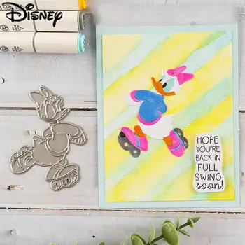 Disney Daisy Duck Метални Режещи Удари Герои от Анимационни филми Щанцоване Шаблони за DIY Scrapbooking Полагане на Хартиени Картички Декоративни 0