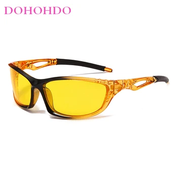 DOHOHDO, Нови Модни Поляризирани Слънчеви Очила за Нощно Виждане, Мъжки Класически Жълти Лещи, Слънчеви Очила За Шофиране, Мъжки Антибликовые Очила с UV400 0