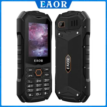 EAOR Тънък Здрав Телефон IP68 с три функции за Защита, по-Голямата батерия от 2000 mah, две SIM-карти, телефони с кнопочной панел, телефон, с Отблясъци