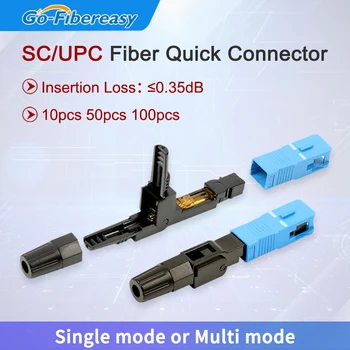FTTH SC / UPC Оптичен Бърз куплунг един режим Оптичен Адаптер за Инсталиране в полеви условия Конектор за кабел 2,0 / 3,0 мм