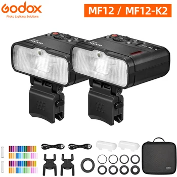 Godox MF12 K2 Макро Светкавица Цветна Подсветка 2,4 Ghz Безжична X System TTL Светкавица Speedlite За фотоапарати Nikon, Canon, Sony Olympus, FUJIFILM