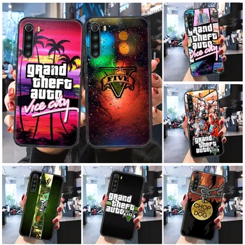 GTA V 5 GTAV Grand Theft Auto Калъф За телефон Xiaomi Redmi Note 7 7A 8 8T 9 9A 9S 10 K30 Pro Ултра черен мат модерен калъф