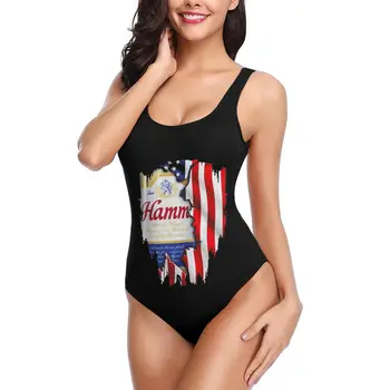 Hamms Американски Флаг Бира 4 юли секси Бикини Женски Бански с ниска Талия удобни Дамски Спортни Плажно облекло M3