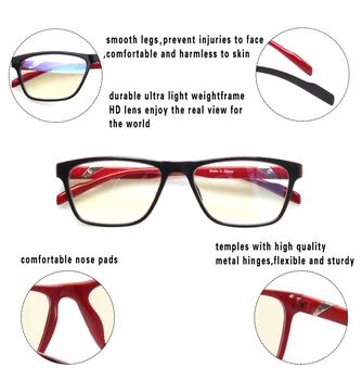 Henotin Очила За четене Оптични Лупа При Пресбиопия За Мъже и Жени с Рецепта HD Прозрачни Лещи с Диоптриями 0 ~ 600 4