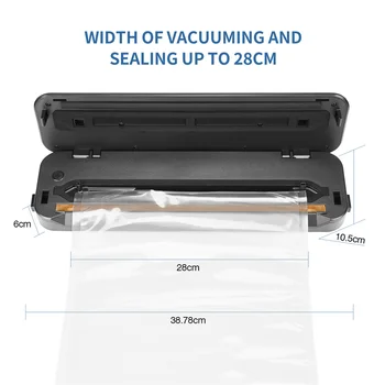 INKBIRD INK-VS01 Вакуум мерки и Теглилки Автоматична Машина За Запечатване на 5 пъти по-Дълго Запазва Режими на Сух и на Мокър печати Вграден Нож 4