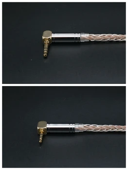 ivipQ-76 Слушалки от сребро и мед фолио, обновен кабел MMCX / 0,78 мм 2Pin QDC 3,5 / 2,5 мм / 4,4 мм Баланс проводници за слушалки 2