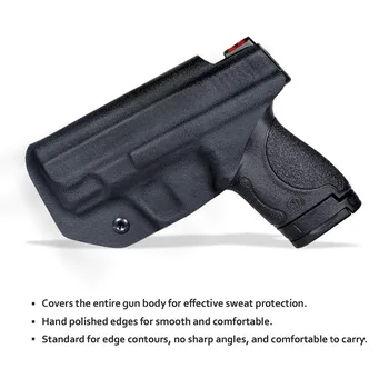 IWB Кобур за Скрито Носене на Пистолет за Smith & Wesson M & P Shield 9 мм, .40 S & W Kydex Калъф за Пистолет Кобур Вътре Колан за Носене 1
