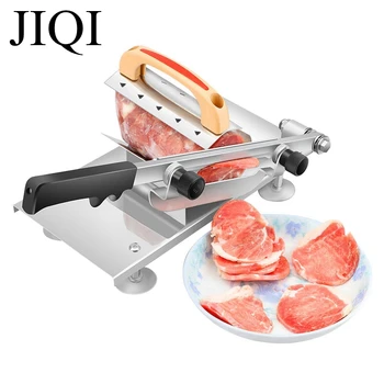 JIQI Машина за нарязване на месо от сплав + неръждаема стомана Домакински Ръчно Регулируема дебелина на машина за нарязване на месо и зеленчуци