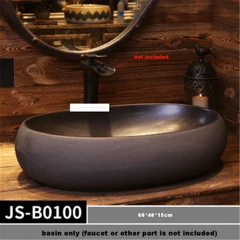 JS-B0097/JS-B0098/JS-B0099/JS-B0100 Европейски Стил Овалния Басейн Керамична Мивка Ръчно изработени Купа За Измиване на Ръцете Над Мивката.