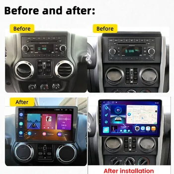 JUSTNAVI Android за Jeep Wrangler 2010-2016 Compass Commander Wrangler Chrysler Радиото в автомобила Авторадио Мултимедиен Плейър Аудио 1
