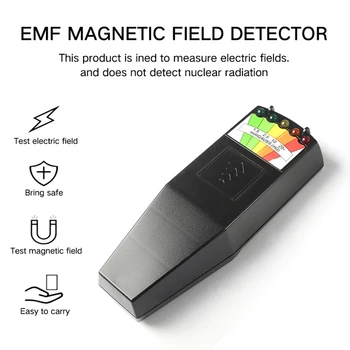 K2 Измерване на ЕЛЕКТРОМАГНИТНИ 5-Led Светлинен Индикатор и LCD Дигитален Тестер за Излъчване на Електромагнитното Поле Уред за Измерване на ЕЛЕКТРОМАГНИТНИ 3