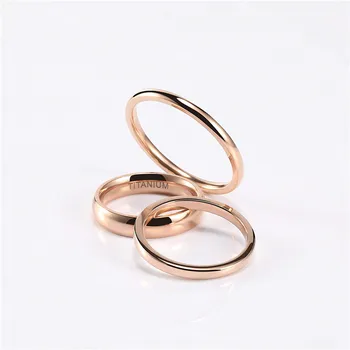 Kolmnsta Пръстен от Розово Злато за Жени, Годежен Пръстен 4 мм за Жени, Титановое Класически пръстен Унисекс за Мъже, 5 цвята, размер 3,5-14,5 1