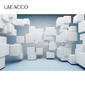 Laeacco Уникална 3D Тухлена Стена Възглавница Квадрат, Куб Скоростна Портретна Фотографски Фонове Снимки, Фонове За фото студио