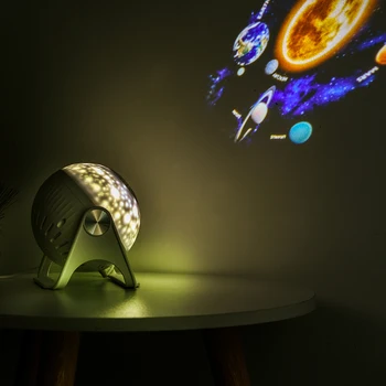Led Звезден Проектор Нощно 6 в 1 Проектор Планетариум Galaxy Звездното Небе Проектор Лампа USB Въртящи се Нощни Светлини 우주 무드등 3