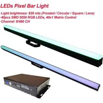 Led Лампа за бар RGB 3В1 40X0,5 W Цифров Тръба Пиксел е труден лента Dmx 512 IC Управление на Цветен Адресуемый С DJ Бар Вечерни Светлини
