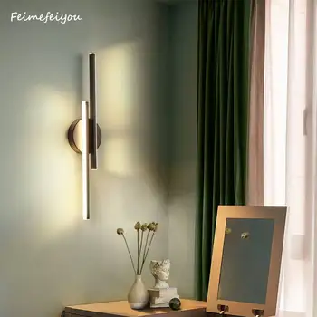LED Модерните Стенни Лампи Прост Noridc Светлина Акрил за Вътрешен Стенен монтаж, Лампа, Нощно Шкафче За Спалня Хол Фоново Украса, с монтиран на стената Лампа