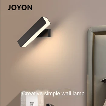 Led монтиран на стената Лампа, Просто Творческа Обстановка, монтиран на стената Лампа, Модерна Стенни Лампа и Нощна Лампа За Спални, Въртяща се На 350 Градуса 0