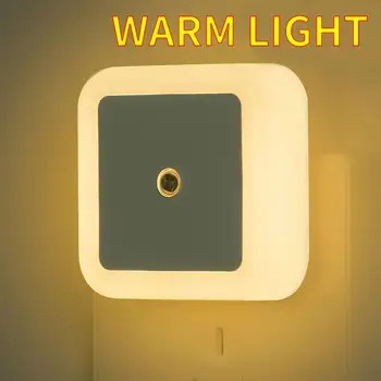 Led нощна светлина със Сензорно Осветление за Управление на Осветлението Индукционный Безжичен ЕС, САЩ, Великобритания Вилица Квадратен Лампа Дневна Спалня Крушка Бяла Светлина 1