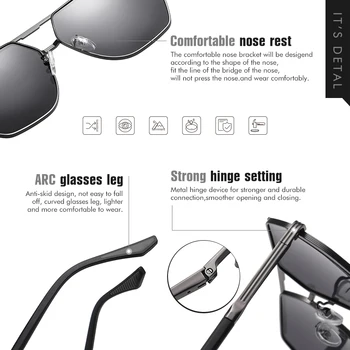 LIOUMO Слънчеви Очила За Мъже 2023 Поляризирани Нови Дизайнерски Очила За Защита на Очите Черни Нюанси За Мъжки Слънчеви Очила За Шофиране На Открито 4
