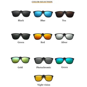 LongKeeper Флип Клип На Слънчеви Очила За Мъже Шофиране UV Поляризирани Сини Лещи Риболов Фотохромичните Необичайни Дизайнерски Очила Стръмни 5