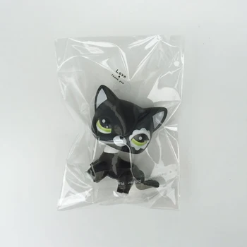 LPS КОТКА рядко Малък магазин за домашни любимци, играчки с bobble главата на застояла оригиналната късокосместа котка #2249 черна европейската коте 3