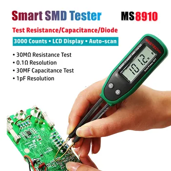 MASTECH MS8910 Smart SMD Тестер за Автоматично Сканиране на Съпротива Капацитет Диод Мулти Тестер Функция за Проверка на Непрекъснатостта