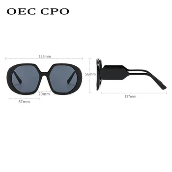 OEC CPO Модни Квадратни Слънчеви Очила Дамски Маркови Дизайнерски Големи Слънчеви Очила Дамски Реколта Дамски слънчеви Очила В Стил Пънк Нюанси UV400 4