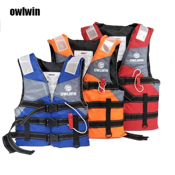 Owlwin Лидер в продажбите спасителна жилетка, Открит Професионален спасителна жилетка, Бански костюми за Малышек Облекло Плуването якета Воден Спорт Оцеляване, Посветен на дете възрастен 0