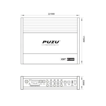 PUZU PZ-X4800S 6 основната 32bit 8CH С Мощен Автомобилен аудио DSP Цифров Сигнален процесор е Вграден усилвател 8X150 W Подкрепа BT5.0 OPT 5