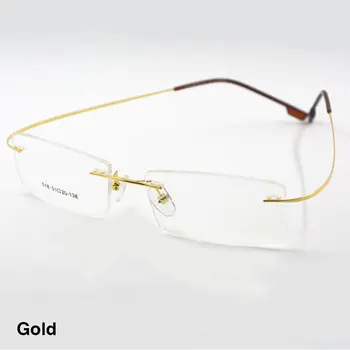 Reven Jate Гъвкави Очила без Рамки от Титанова Сплав, Рамки за Оптични Очила по Рецепта, Очила за Жени и Мъже 3