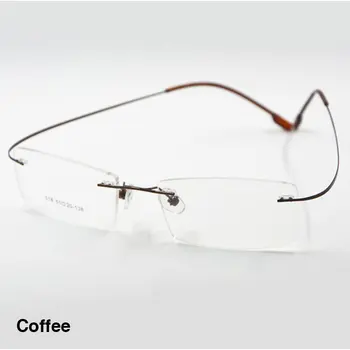 Reven Jate Гъвкави Очила без Рамки от Титанова Сплав, Рамки за Оптични Очила по Рецепта, Очила за Жени и Мъже 4