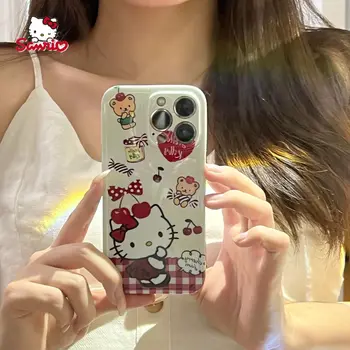 Sanrio Hello Kitty за iPhone 13 13 Pro 13 Pro Max 12 12 Pro 12 Pro Max 11 11 Pro 11 Pro Max X XS MAX XR Cartoony Сладък Калъф за вашия телефон