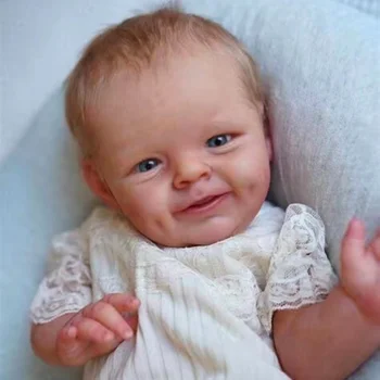 Shaya Bebe Reborn Комплекти Усмивка на Бебето Изглеждат Истински Красиви Винил Меки На Пипане Празни Небоядисани Форми Играчка За Момичета, Момче LOL Подарък 21 Инча(Ите)