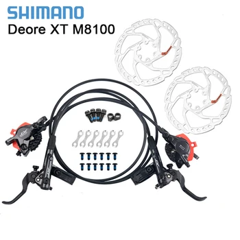 SHIMANO DEORE XT M8100 Хидравлични Дисков спирачка ICE-TECH Накладки Предни Задни 800/900 мм 1500/1600 мм Спирачен ротор 160 мм Оригинал