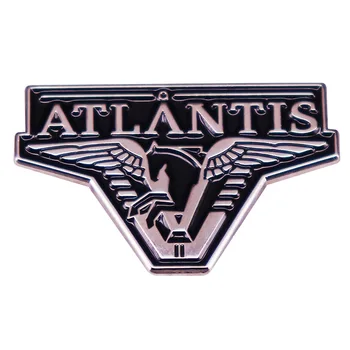 Stargate Atlantis Пегас Брошка На Рамото Эмалевая Жени Брошки Метални Значки Игла На Ревера Деним Яке На Бижута, Аксесоари, Подаръци 1
