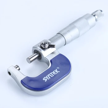 Syntek 0-25 мм Външен Микрометър 0,01 мм, Метални Микрометры Твърдосплавен Връх Микрометър Измервателни Инструменти Дебелометрия Метър