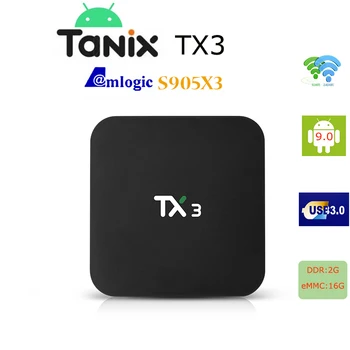 Tanix Tx3 ТЕЛЕВИЗИЯ конзола с Android 9,0 H. 265 Amlogic S905X3 8K Amlogic S905X3 8K 4 GB RAM памет И 32 GB 64 GB ROM Телеприставка мултимедиен плейър PK T95 МАКС