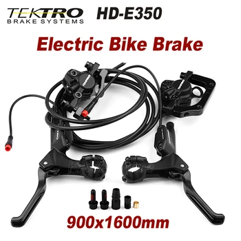 Tektro E350 Електрически Велосипед Хидравлични Спирачки на Предните и Задните 900 мм/1600 мм eBike Дискови Спирачки Лоста за Изключване на 180 мм Ротори, Двойно Бутало 0