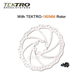 Tektro E350 Електрически Велосипед Хидравлични Спирачки на Предните и Задните 900 мм/1600 мм eBike Дискови Спирачки Лоста за Изключване на 180 мм Ротори, Двойно Бутало 3