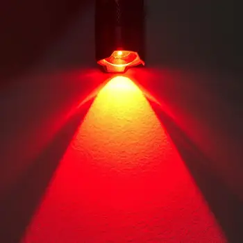 Topcom Преносим 3 Watt Led Червен Фенер Джобен Мини Увеличение На Червена Светлина Q5 Led Фенерче С Метална Скоба За Лов На Астрономията 5