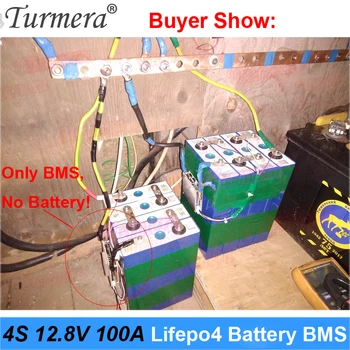 Turmera 4S 12,8 В 100A Баланс Lifepo4 Батерии BMS Баланс Защитена Такса за 3.2 В 100Ah 200Ah 280Ah 310Ah Lifepo4 Батерии Използване 5