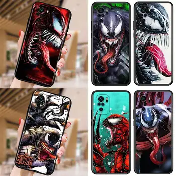 Venom Marvel стръмен Калъф За Xiaomi Redmi Note 11 11T 10 10S 9 9S 9T 8 8T 7 5 Pro, 4G 5G Мек Силиконов Черен Калъф за телефон на Корпуса Основната