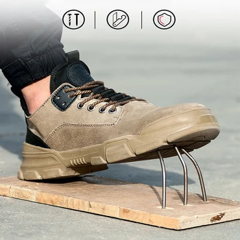 Waliantile Защитни Обувки Мъжки Заваръчен Защита на Строителни Работни Обувки за Защита От удари, Убождания, Обувки Със Стоманени Пръсти Мъжки Обувки 3
