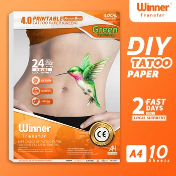 WinnerTransfer -50% Подходяща за Печат на Временна Хартия за татуировки с татуировка за печат върху кожата за мастилено-струен или лазерен принтер