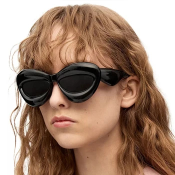 XJiea Слънчеви Очила Дамски 2023 Модерен Дизайнерски Слънчеви Очила с Големи Рамки Мъжки Слънчеви Очила Модерен Овални Унисекс Улични Очила За Шофиране Eyeglasse 2