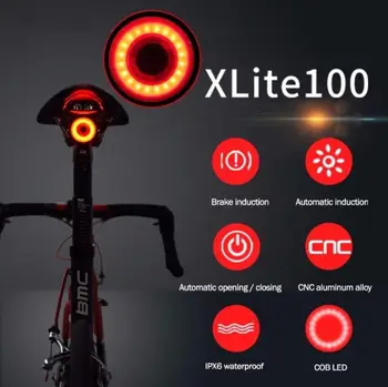 Xlite 100 IPX6 USB Зареждане Колоездене LED Enfitnix Пътен Планинско Колоездене за Мъгла Задна Светлина Седлото Подседельный Пин Велосипедни Задните Светлини Smart 2019